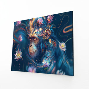 Floral Monkey Art