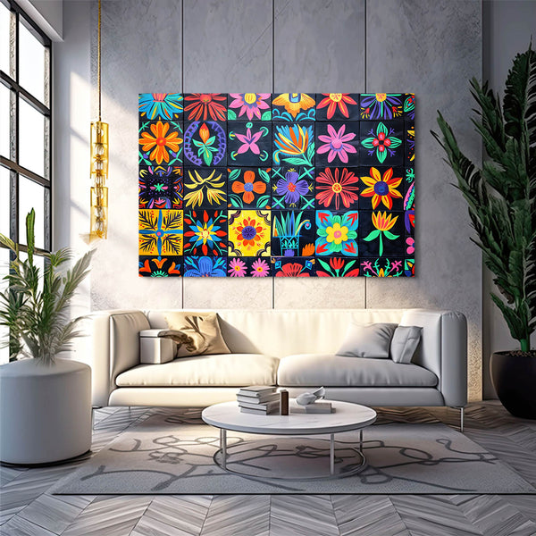 Floral Mosaic Mexican Wall Art | MusaArtGallery™