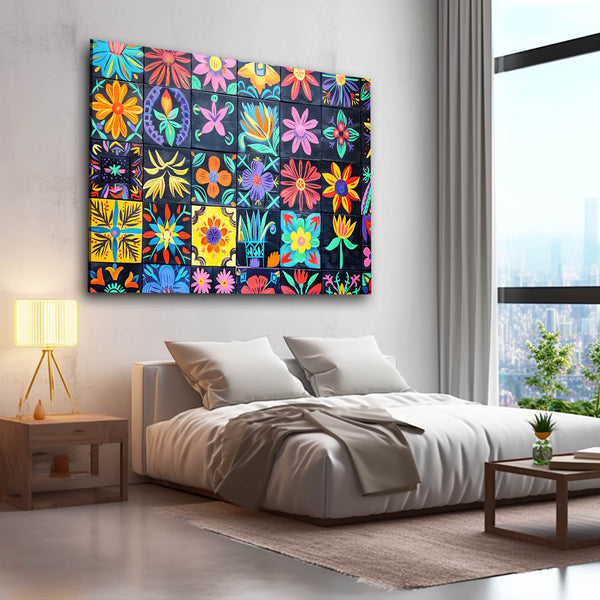 Floral Mosaic Mexican Wall Art | MusaArtGallery™