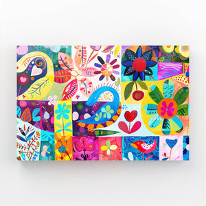 Floral Patchwork Mexican Wall Art | MusaArtGallery™