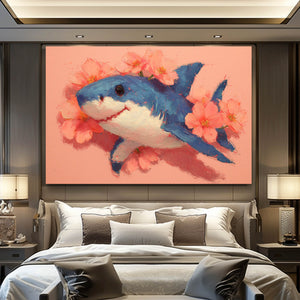 Floral Shark Art