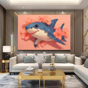 Floral Shark Art