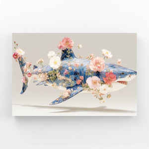 Floral Shark Wall Decor