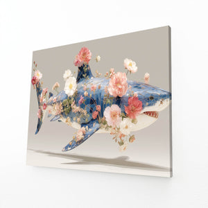 Floral Shark Wall Decor
