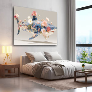 Floral Shark Wall Decor