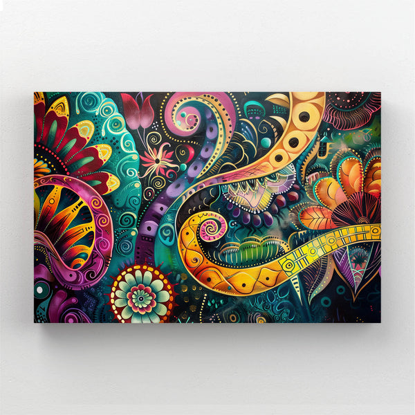 Floral Swirl Mexican Wall Art | MusaArtGallery™