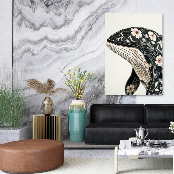 Floral Whale Art | MusaArtGallery™