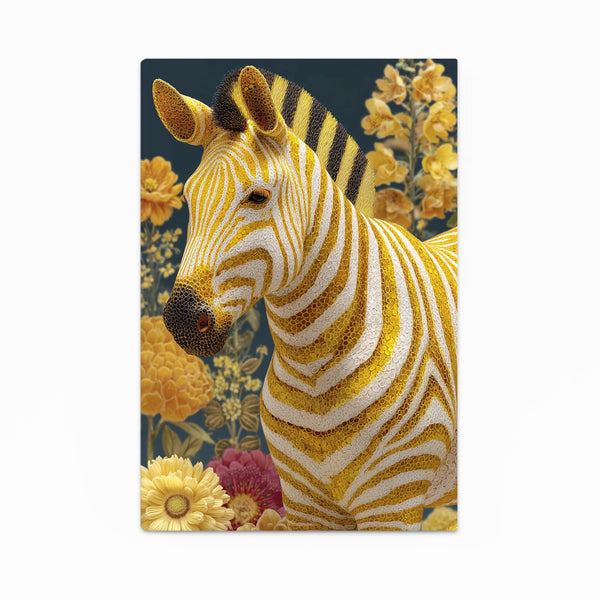 Floral Zebra Artwork