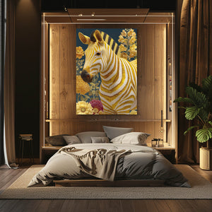 Floral Zebra Artwork
