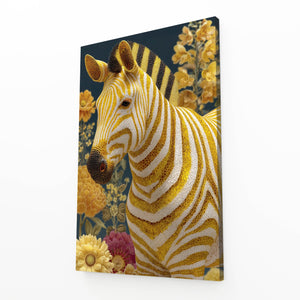 Floral Zebra Artwork