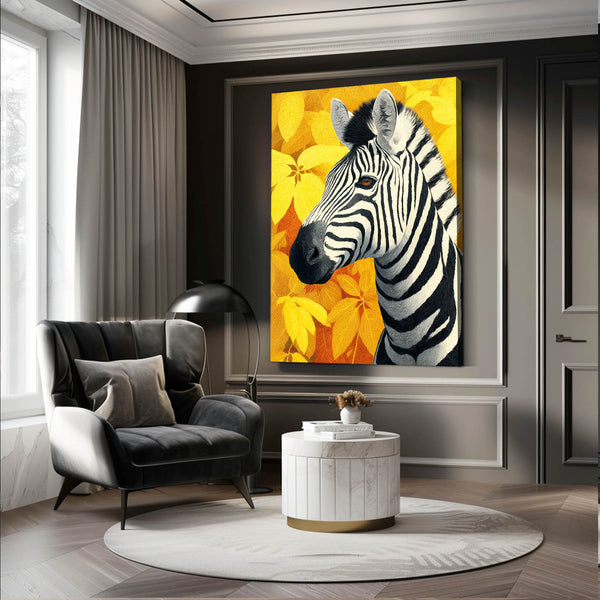 Floral Zebra Wall Art