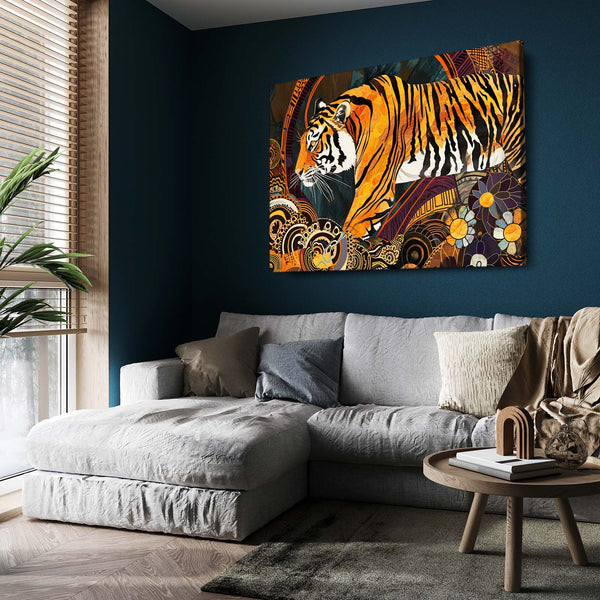 Flower and Tiger Wall Art | MusaArtGallery™