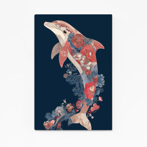 Flower Dolphin Art