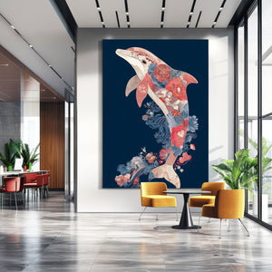 Flower Dolphin Art