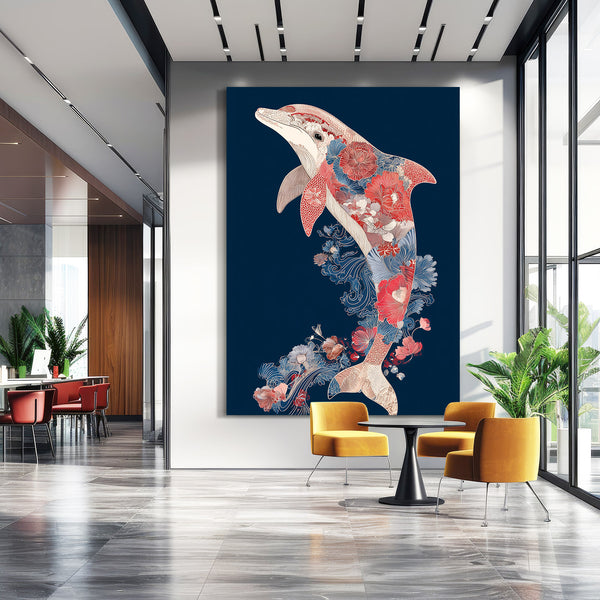Flower Dolphin Art