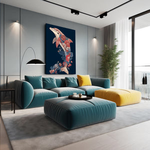 Flower Dolphin Art