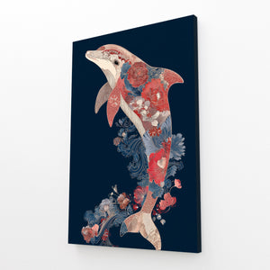 Flower Dolphin Art