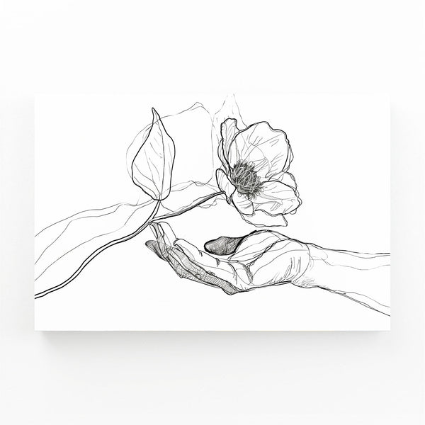 Flower Hand Line Art | MusaArtGallery™