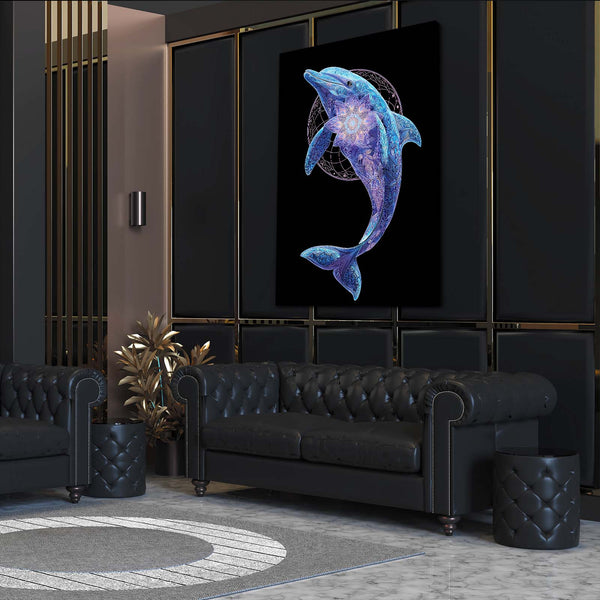 Flower Of Life Dolphin Art