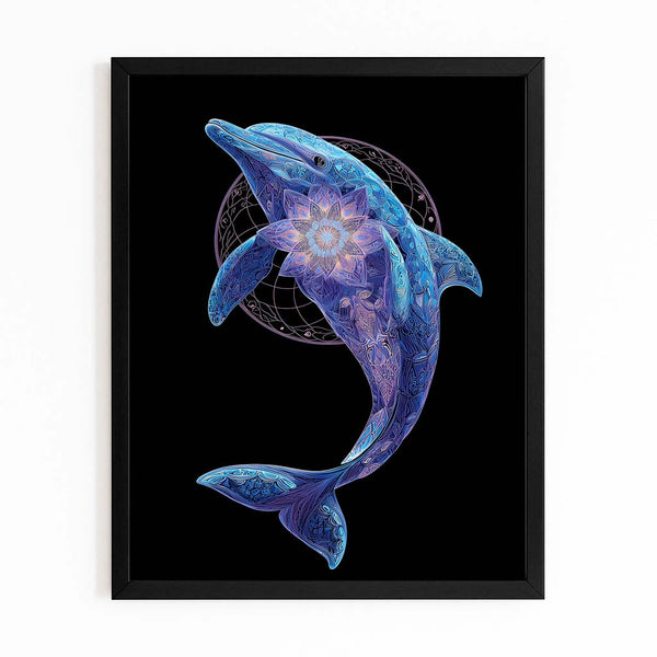 Flower Of Life Dolphin Art