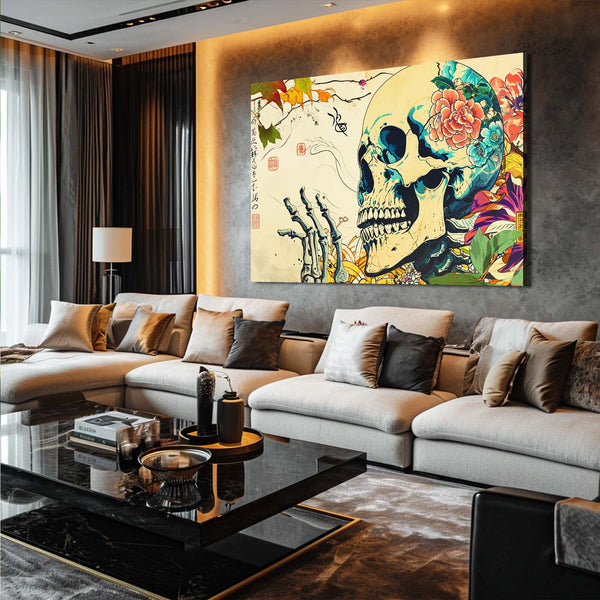 Flower Skull Wall Art | MusaArtGallery™