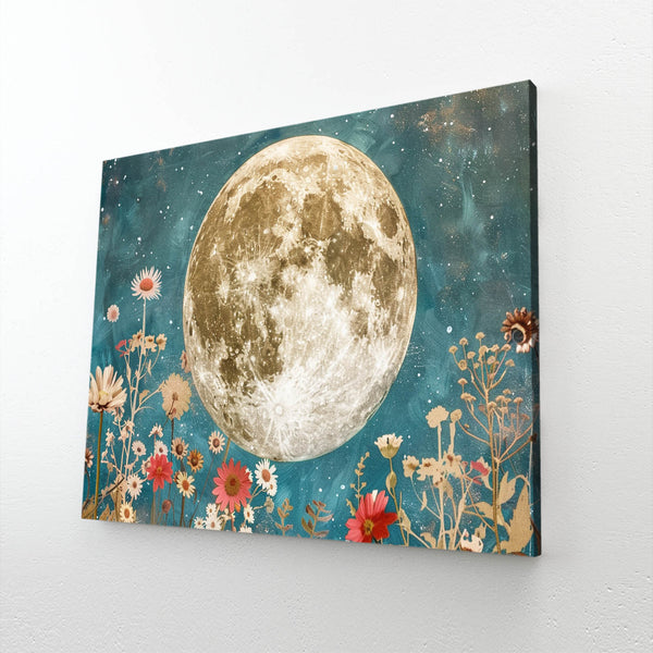 Flowers and Moon Art | MusaArtGallery™