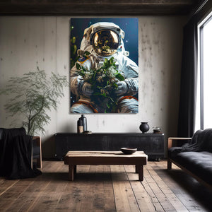 Flowers Astronaut Art  | MusaArtGallery™