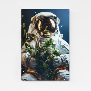 Flowers Astronaut Art  | MusaArtGallery™