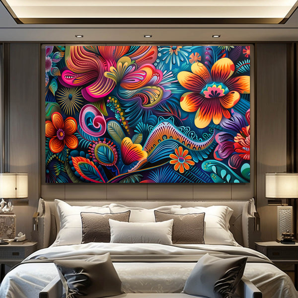 Flowers Fantasy Mexican Wall Art | MusaArtGallery™