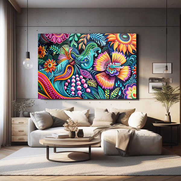 Flowers Harmony Mexican Wall Art | MusaArtGallery™