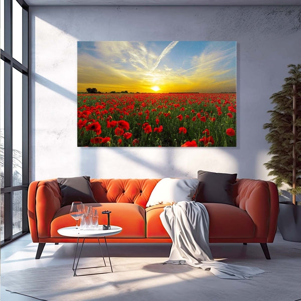 Flowers Sunset Wall Art | MusaArtGallery™