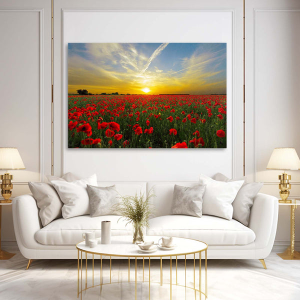 Flowers Sunset Wall Art | MusaArtGallery™