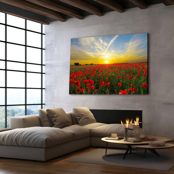 Flowers Sunset Wall Art | MusaArtGallery™