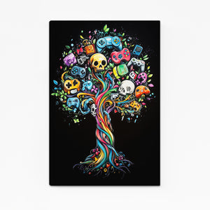 Flowers Tree Of Life Canvas Wall Art