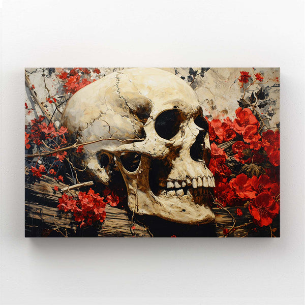 Flowers with Skull Wall Art | MusaArtGallery™