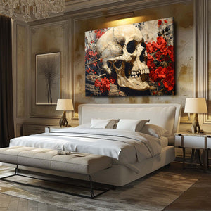 Flowers with Skull Wall Art | MusaArtGallery™