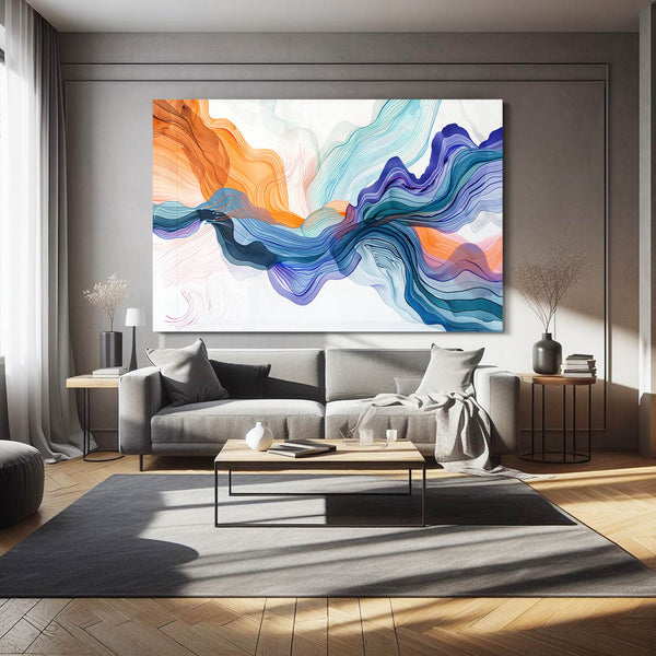 Flowing Waves Abstract Art | MusaArtGallery™