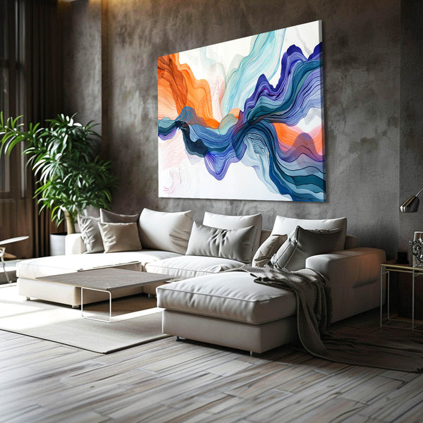 Flowing Waves Abstract Art | MusaArtGallery™