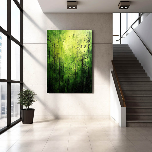 Forest Bloom Green Abstract Art | MusaArtGallery™