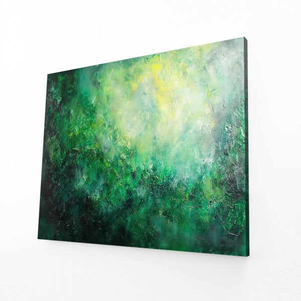 Forest Mist Green Abstract Art | MusaArtGallery™