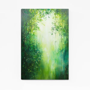 Forest Pathway Green Abstract Art | MusaArtGallery™