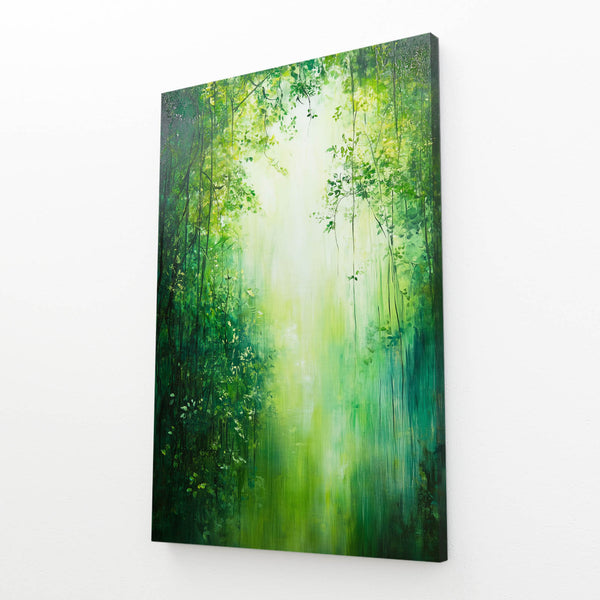 Forest Pathway Green Abstract Art | MusaArtGallery™