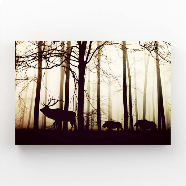 Forest Silhouette Tree Art | MusaArtGallery™