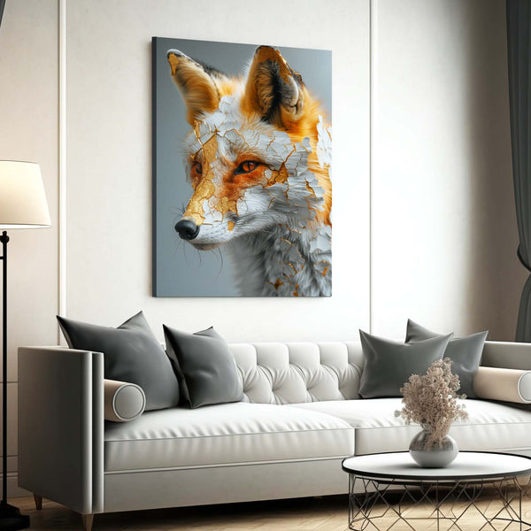 Fox Art in Golden Highlights | MusaArtGallery™