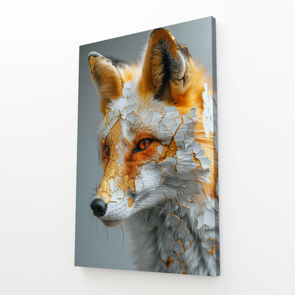 Fox Art in Golden Highlights | MusaArtGallery™