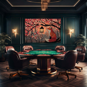 Fox Cherry Blossom Tree Wall Art