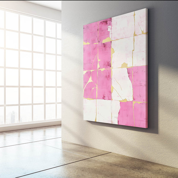 Fractured Harmony Pink Abstract Art | MusaArtGallery™