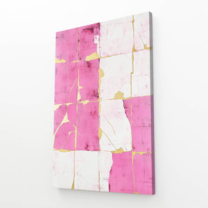 Fractured Harmony Pink Abstract Art | MusaArtGallery™