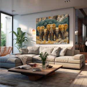 Framed Elephants Wall Art | MusaArtGallery™