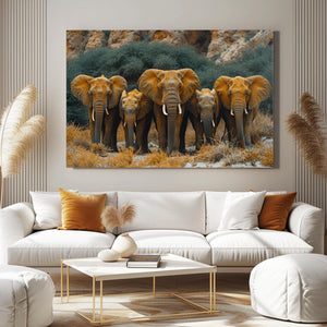 Framed Elephants Wall Art | MusaArtGallery™